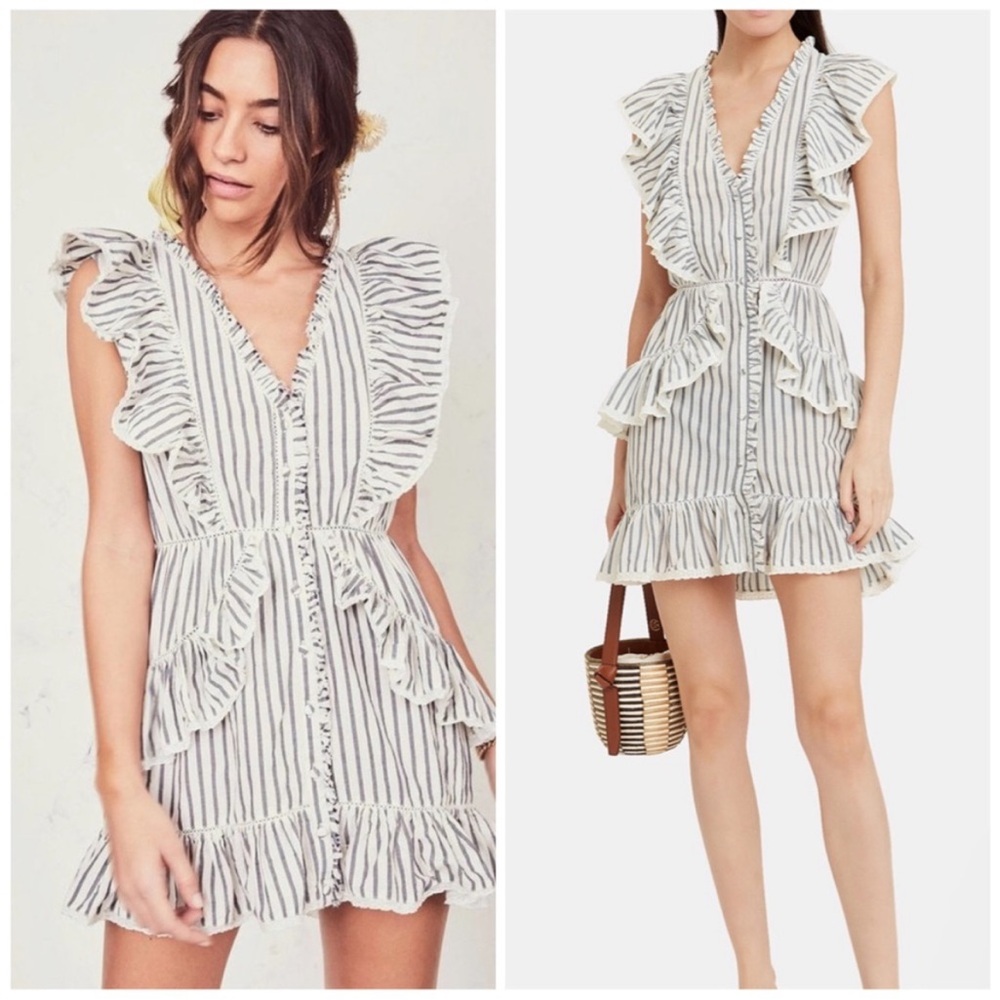 LoveShackFancy India Striped Voilla Dress